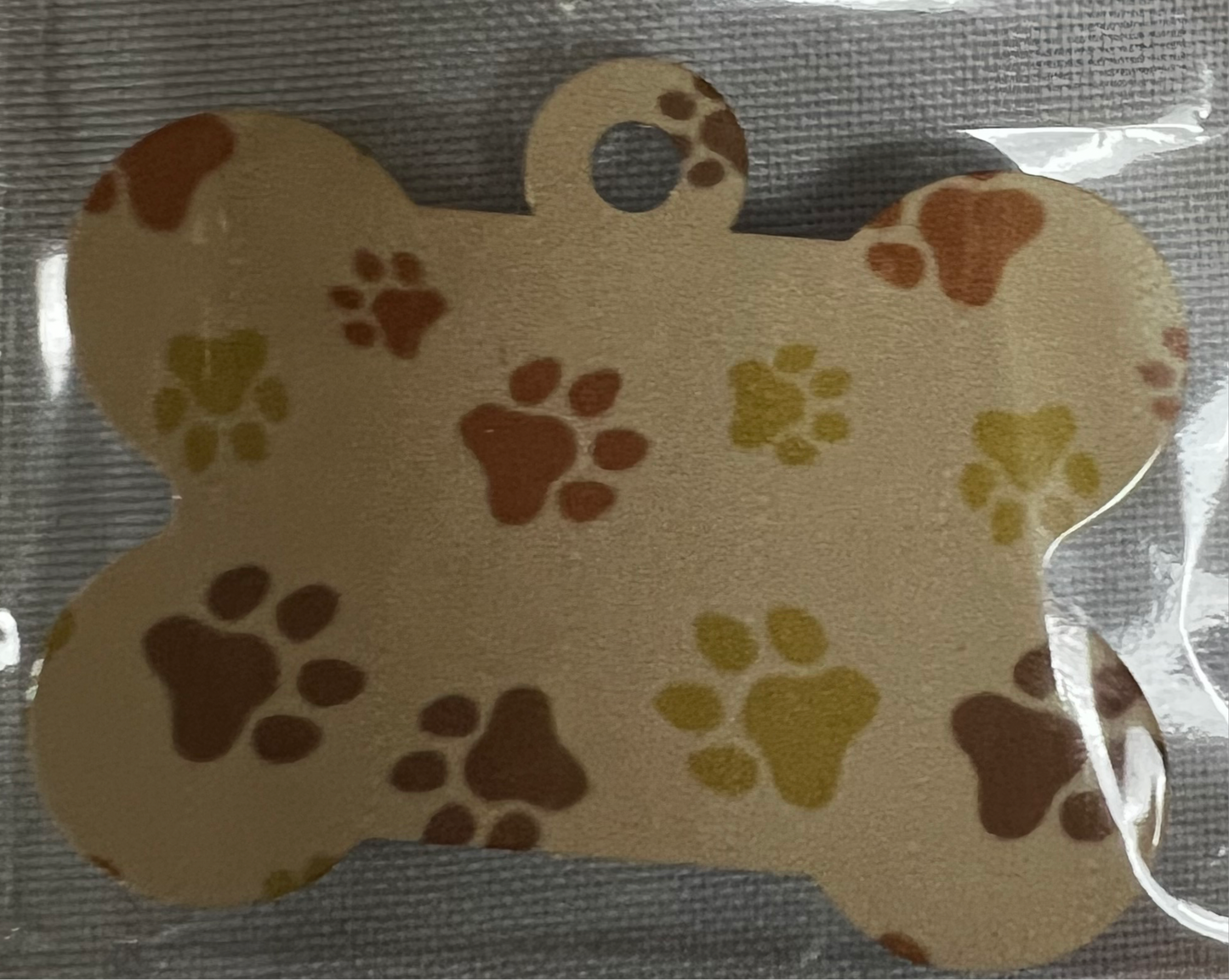 Tan Paws Dog Tag