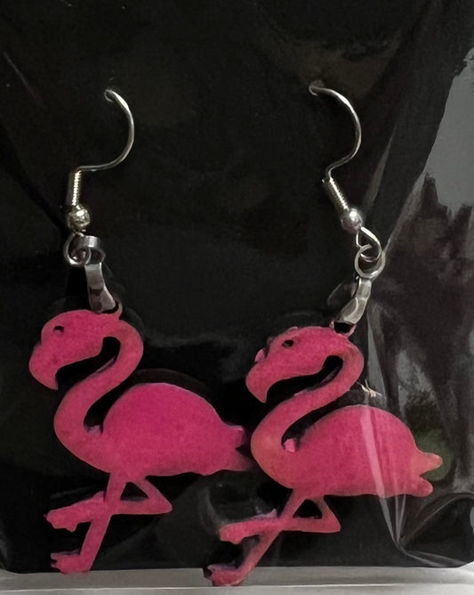 Pink Flamingos Laser cut Earrings