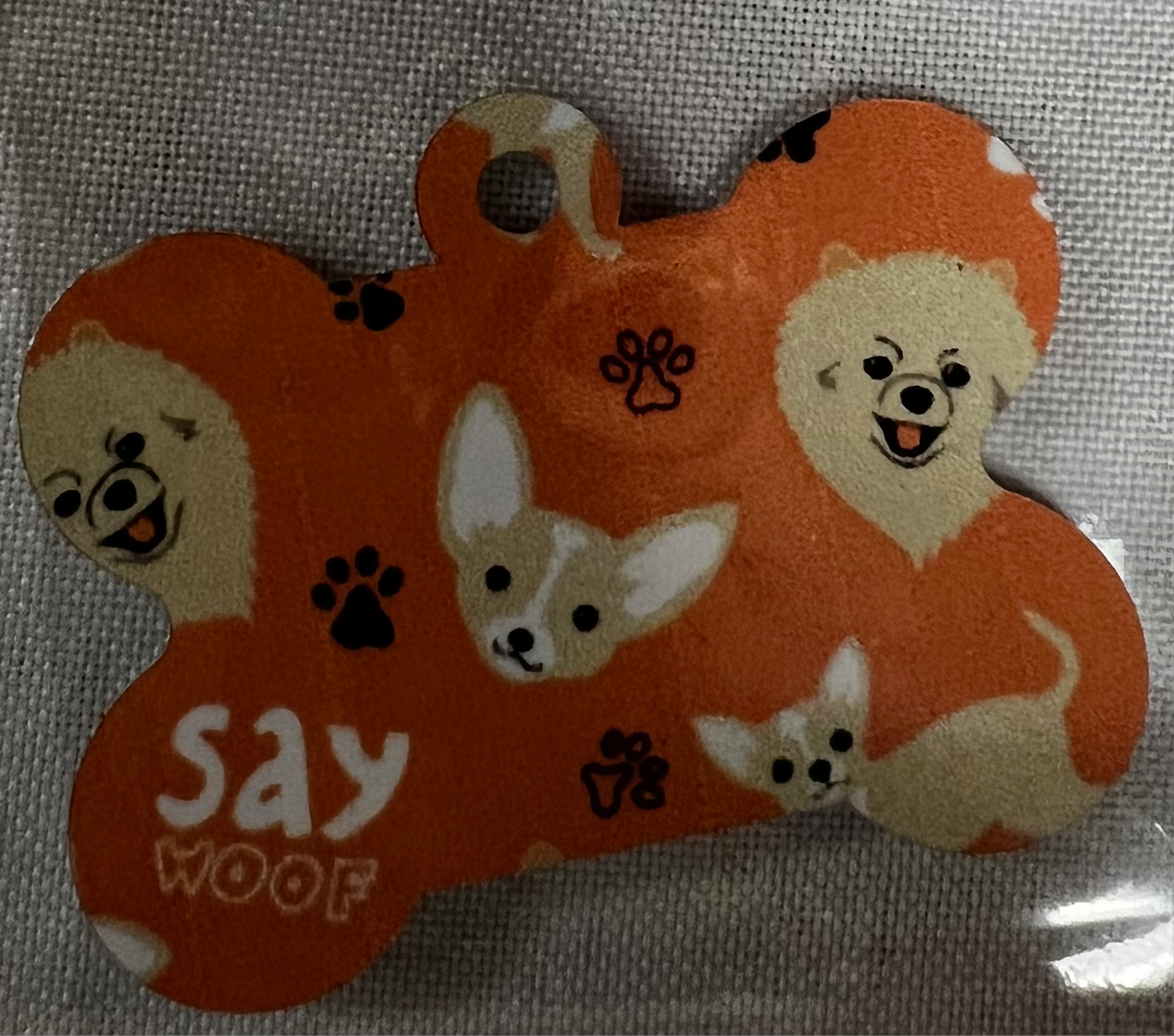 Say Woof Dog Tag