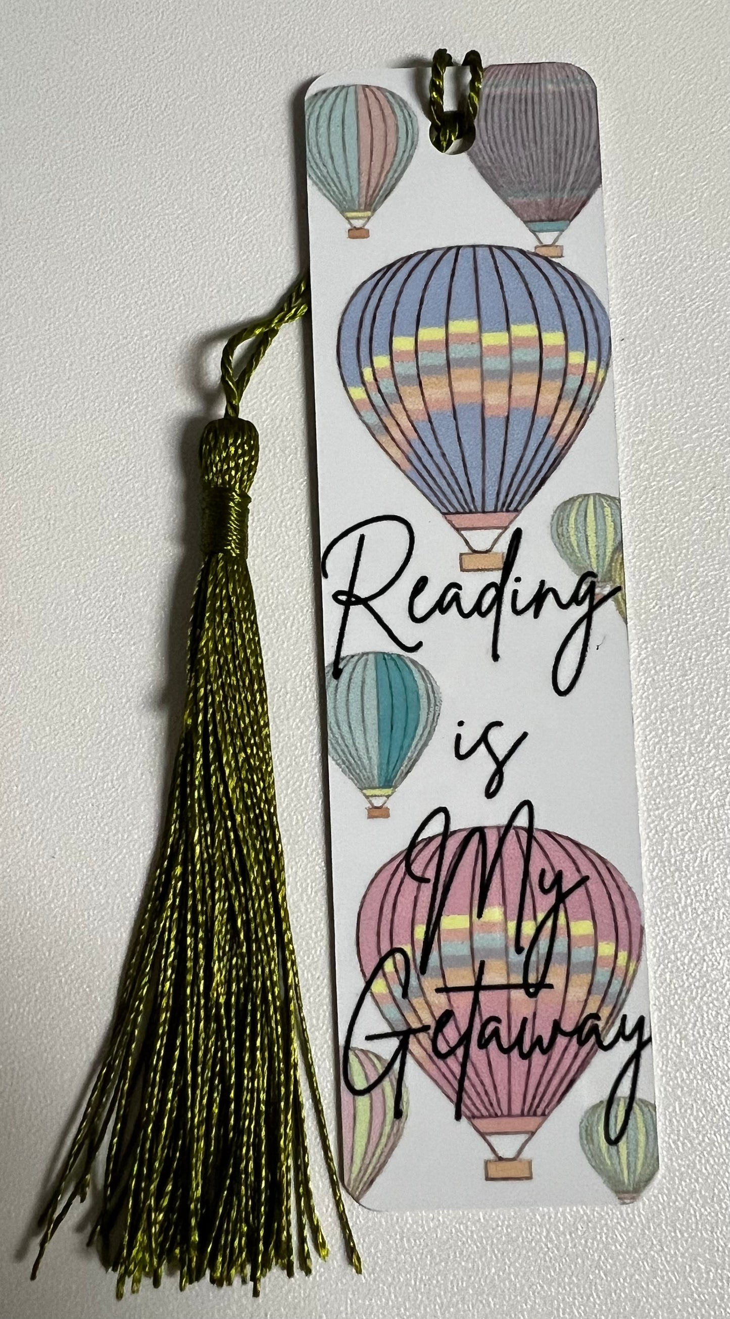 Reading Is My Getaway with Hot Air Balloons Bookmark