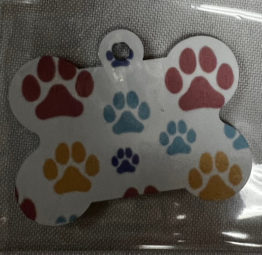 Big Paw Print Dog Tag