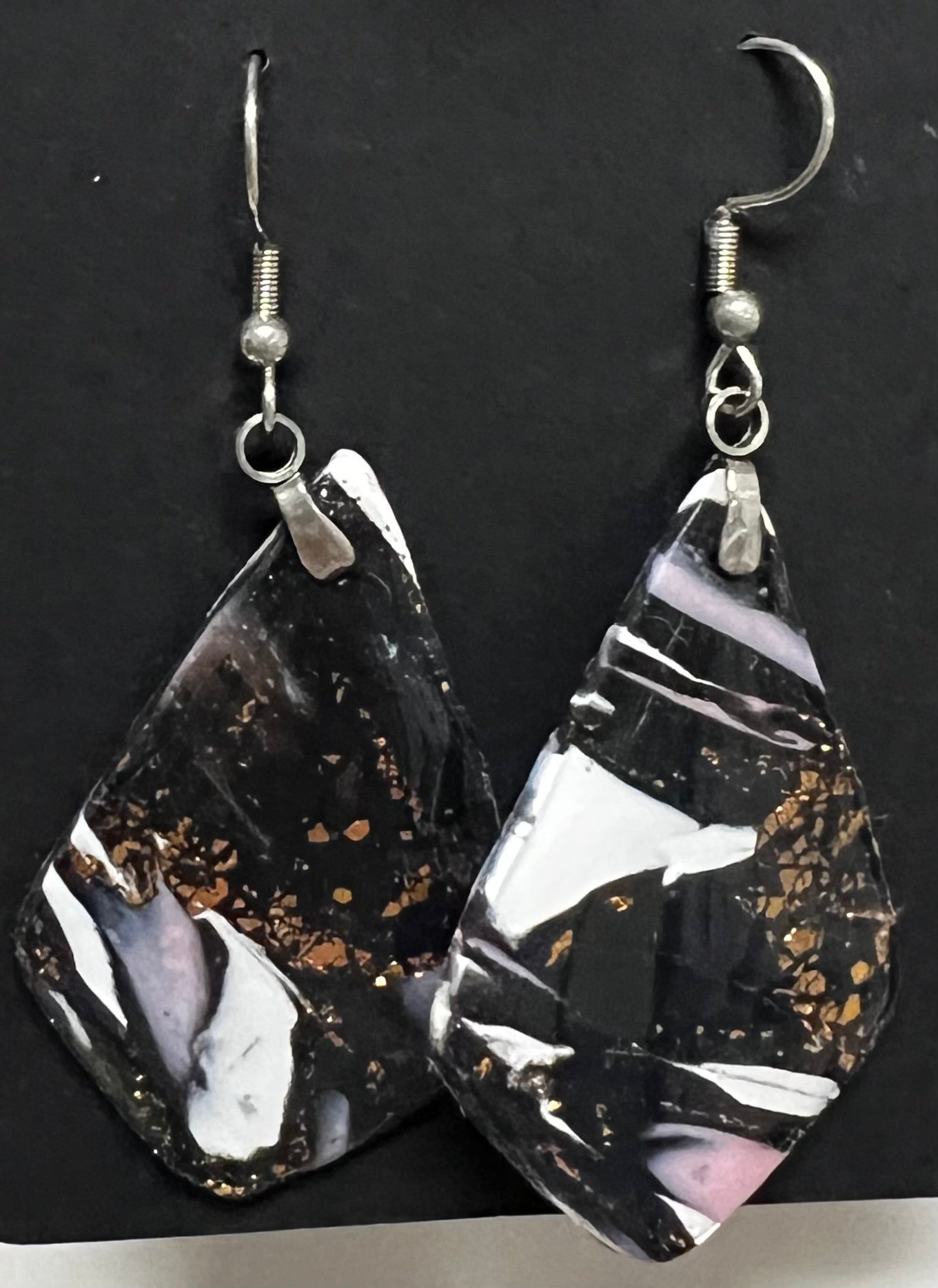 Purple, white, pink, black with gold specks collection