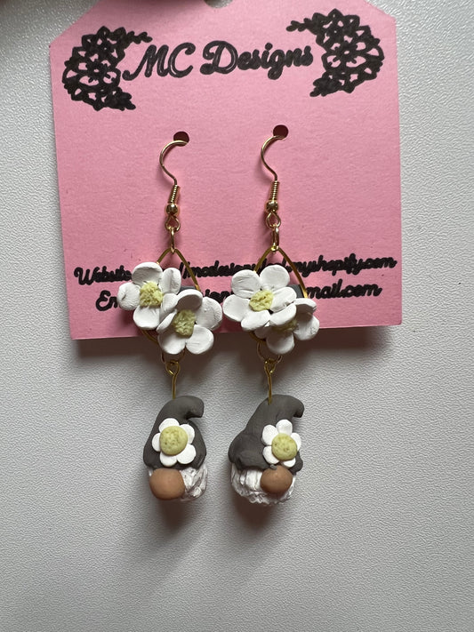Gnome Daisy Clay Earring