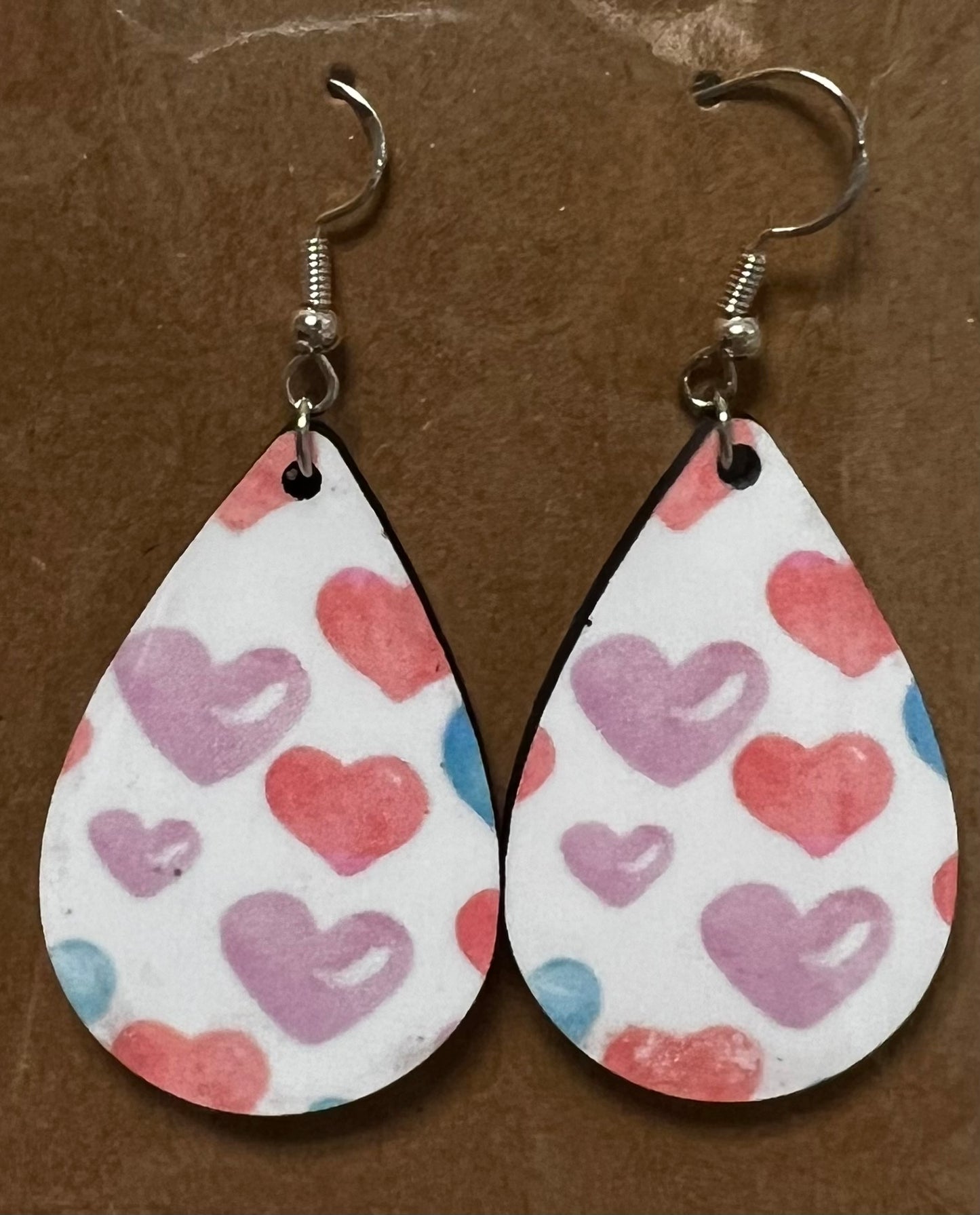 Hearts Tear Drop Earrings
