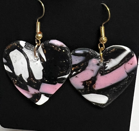 Purple, white, pink, black with gold specks collection
