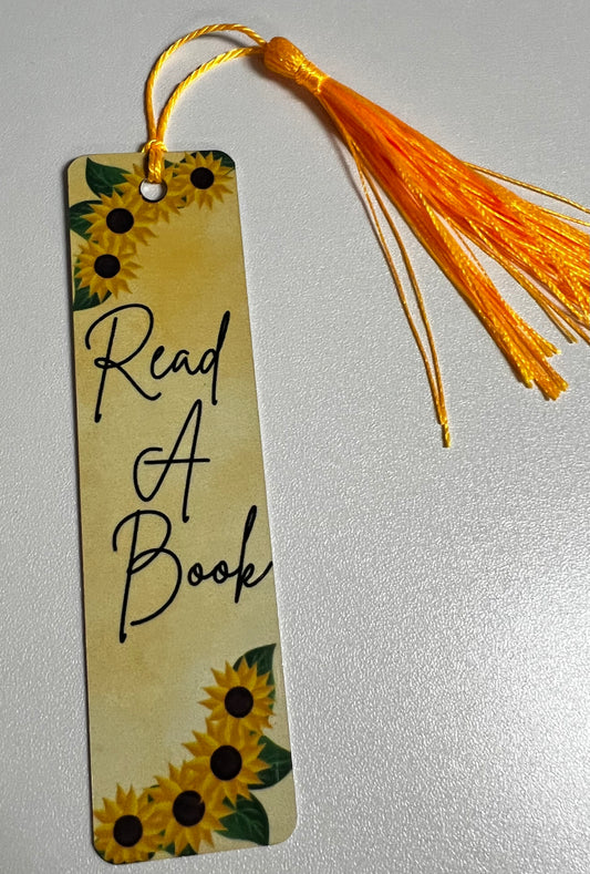 Sunflowers Read A Book Bookmark