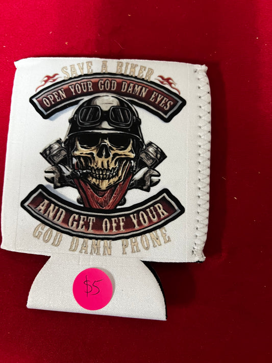 Save a Biker Koozie