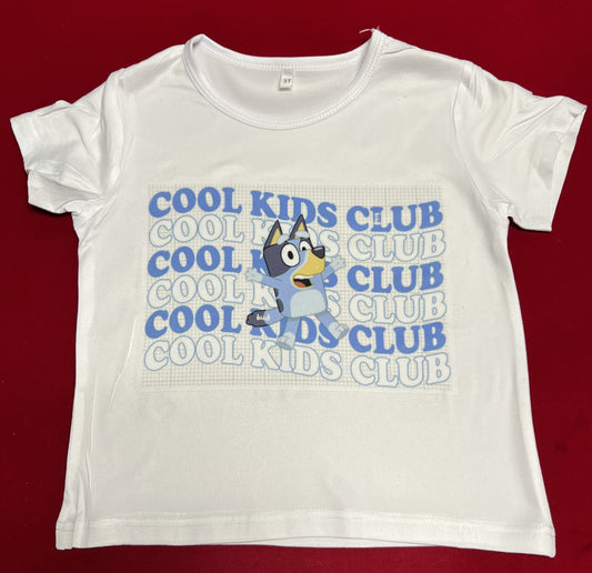 Bluey Cool Kids Club Short Sleeve Polyester T-Shirt