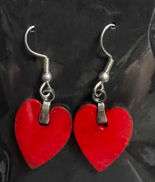 Heart laser cut earrings