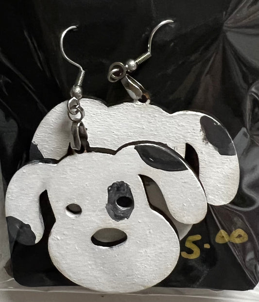 Black Eyed Puppy Laser Cut Earring