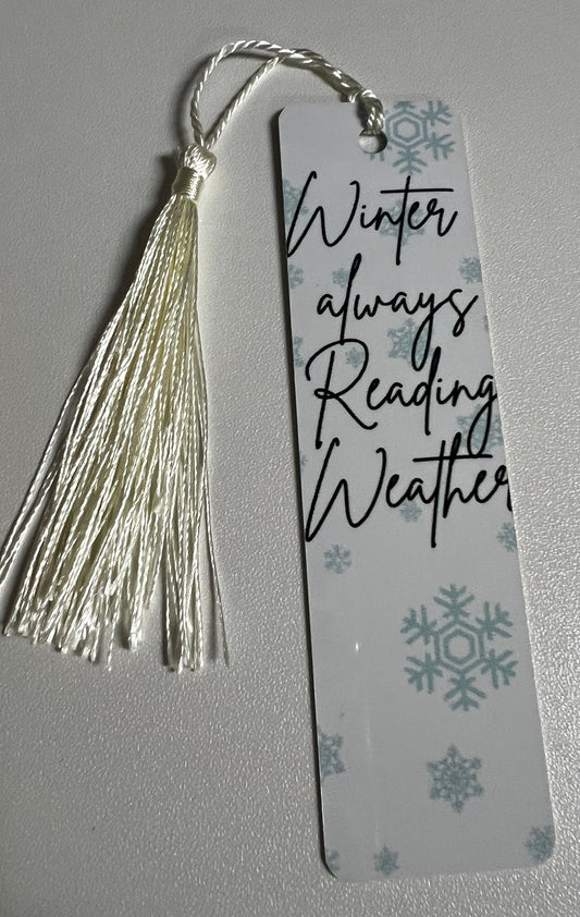 Winter Always Reading Weather Bookmark